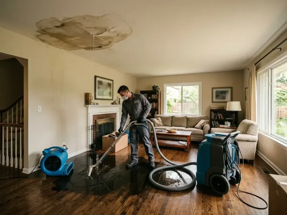 attic-pipe-burst-ceiling-drip-008 — frequently asked questions, Water Damage Restoration & Carpet Care in Keego Harbor, MI